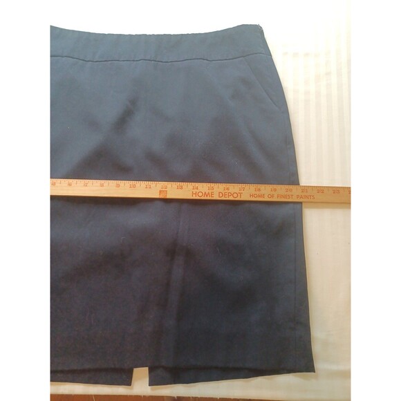 J. Crew navy wool suit skirt 12 pencil lined career office minimalist capsule - Picture 7 of 8